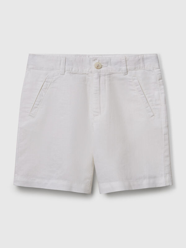 Shorts de mezcla de lino Niño