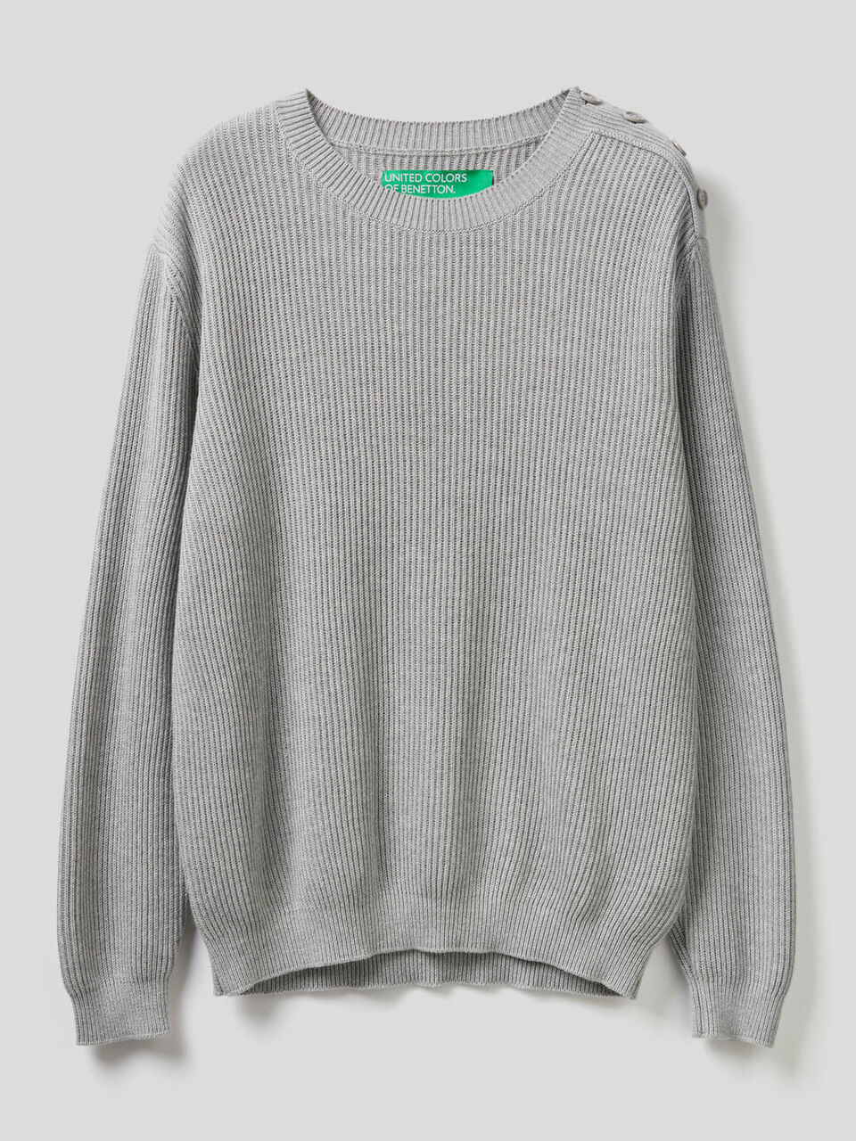 Sweater with buttons on the shoulders Men image number 1