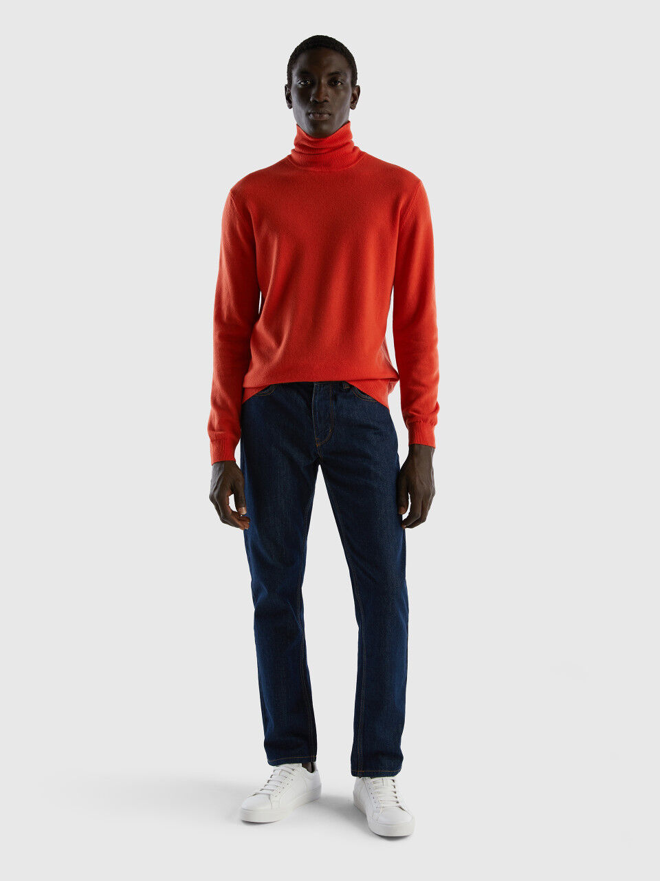 Red turtleneck shirt mens discount