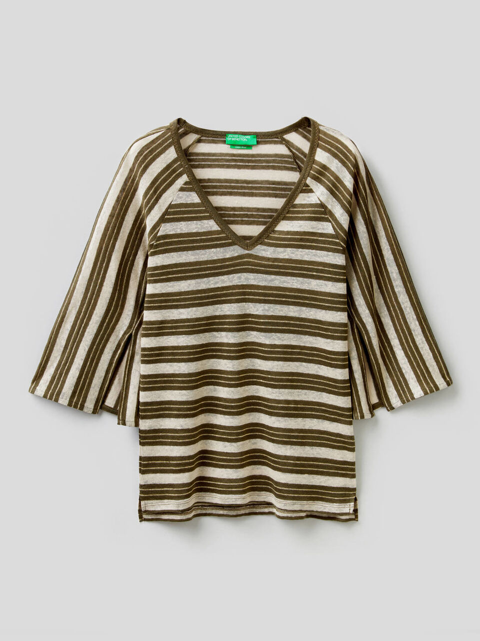 Camiseta de rayas con manga francesa image number null