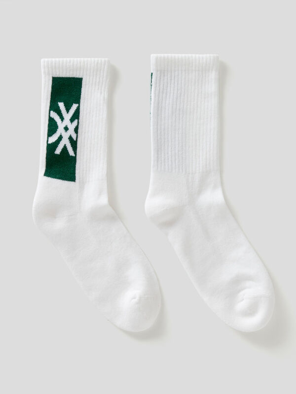 Calcetines de algodón mixto elástico con logotipo
