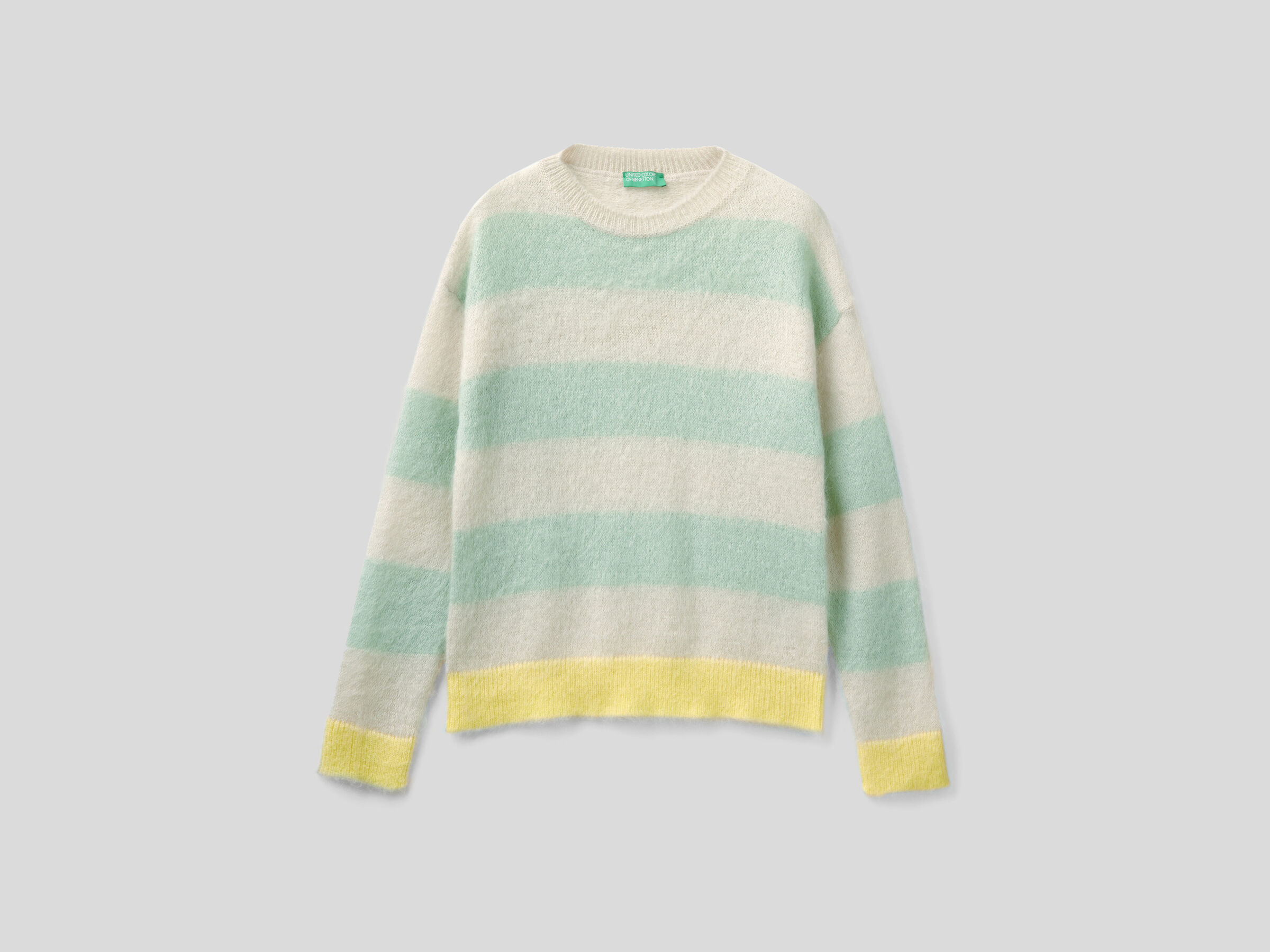 Striped sweater in mohair blend image number 4