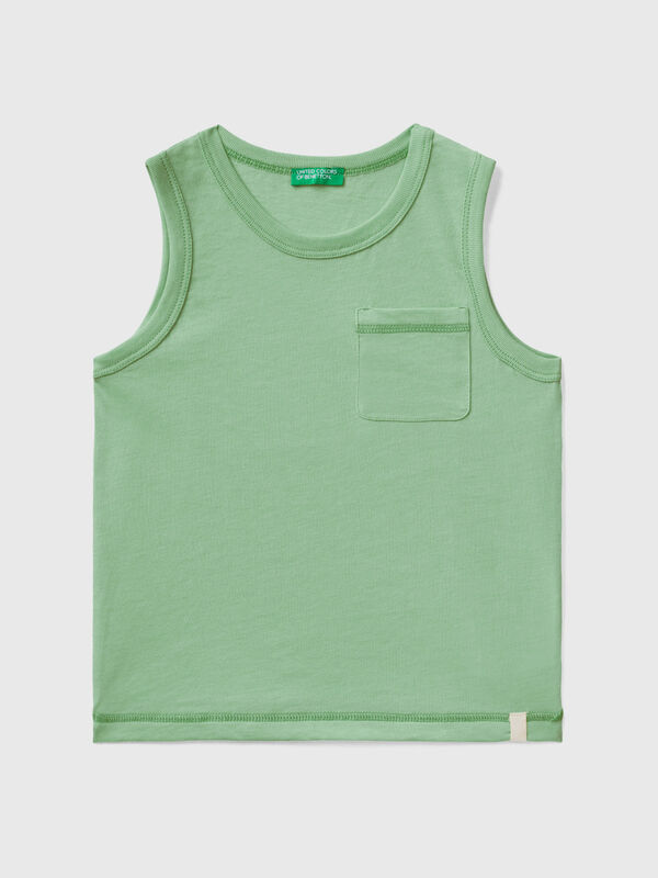 Tank top in recycled fabric with pocket Junior Boy