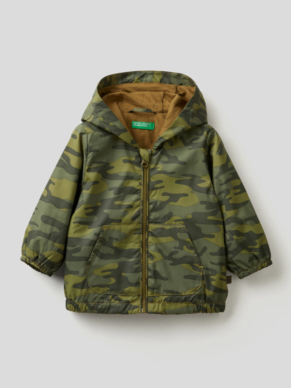 Jacket with hood in technical fabric image number null