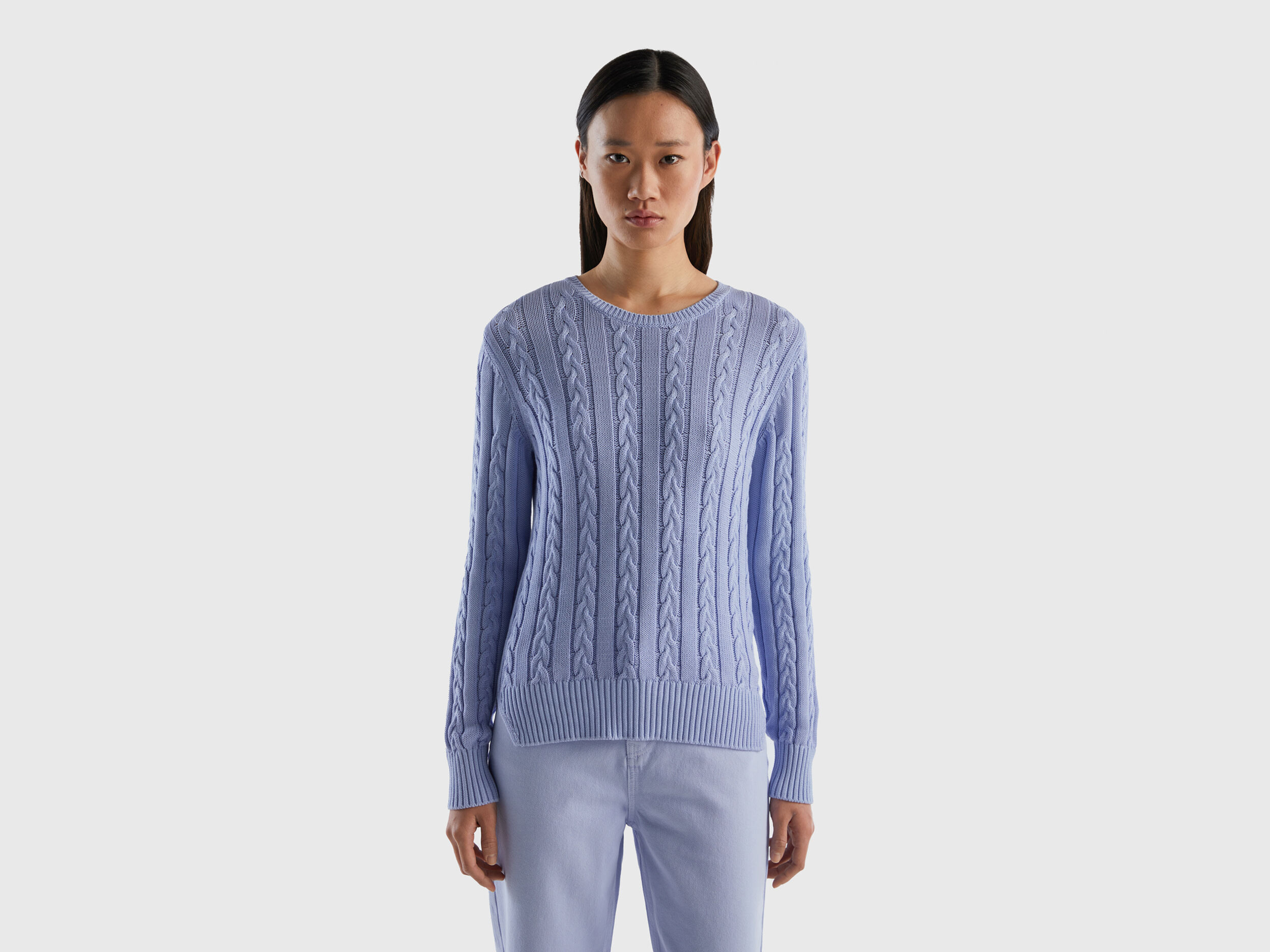 100 cotton cable knit sweater hotsell