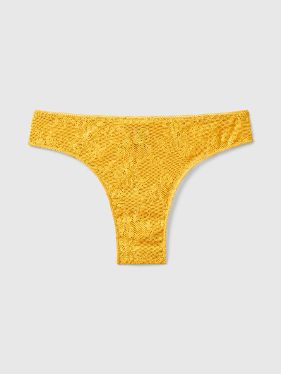 Underwear in lace and microfiber - Yellow