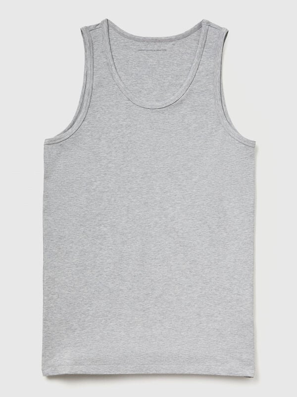 Tank top in stretch cotton Men