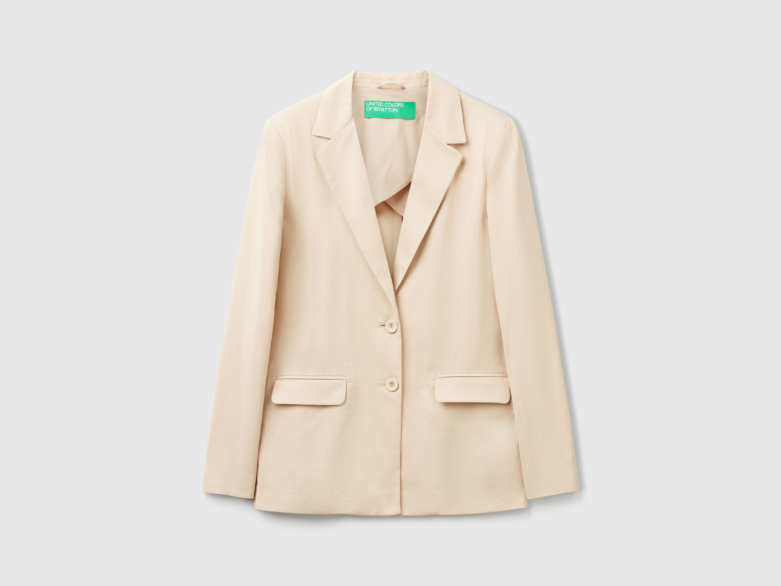 Flowy jacket - Beige | Benetton