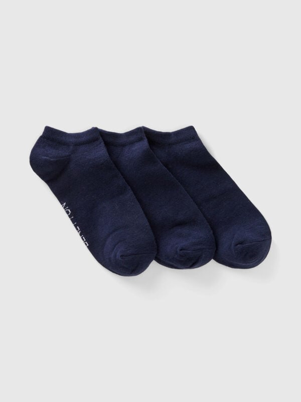 Pack de 2 pares de calcetines bajos negros de algodón mujer