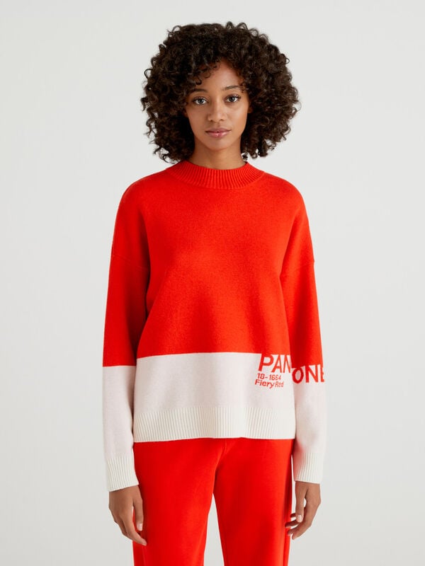 BenettonxPantone™ red turtleneck sweater Women