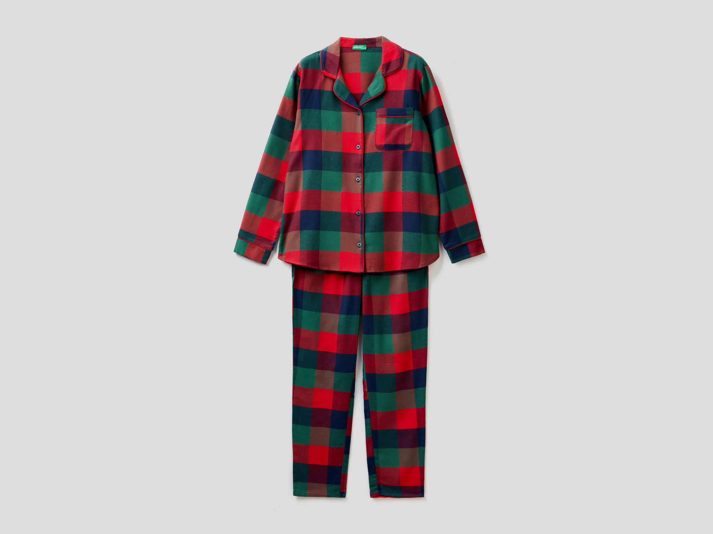 Open check pyjamas in flannel image number 4