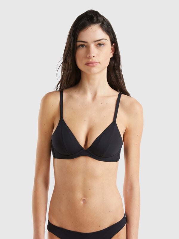 Triangle bikini top in ECONYL® with underwire Women