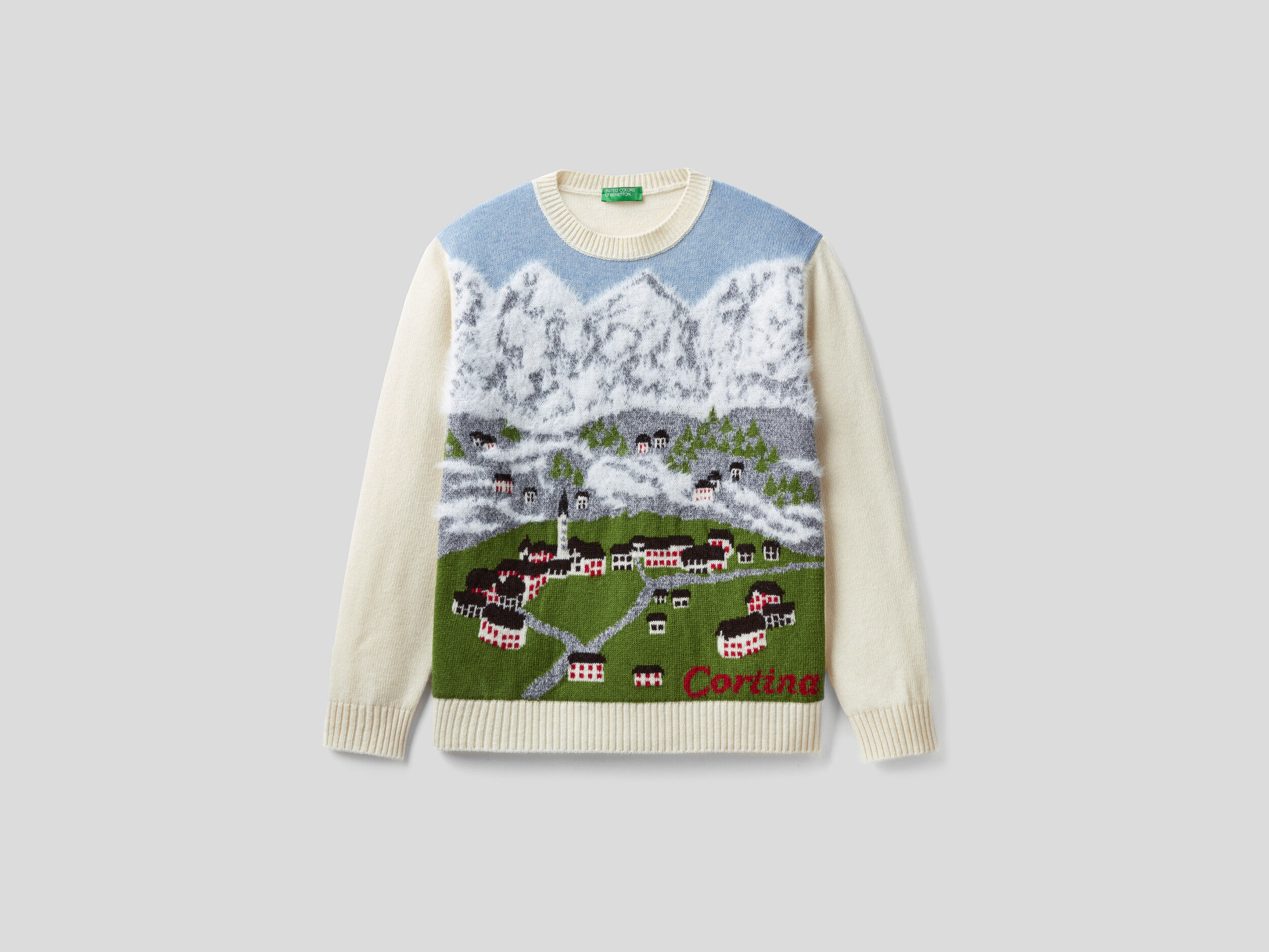 Benetton best sale jacquard sweater
