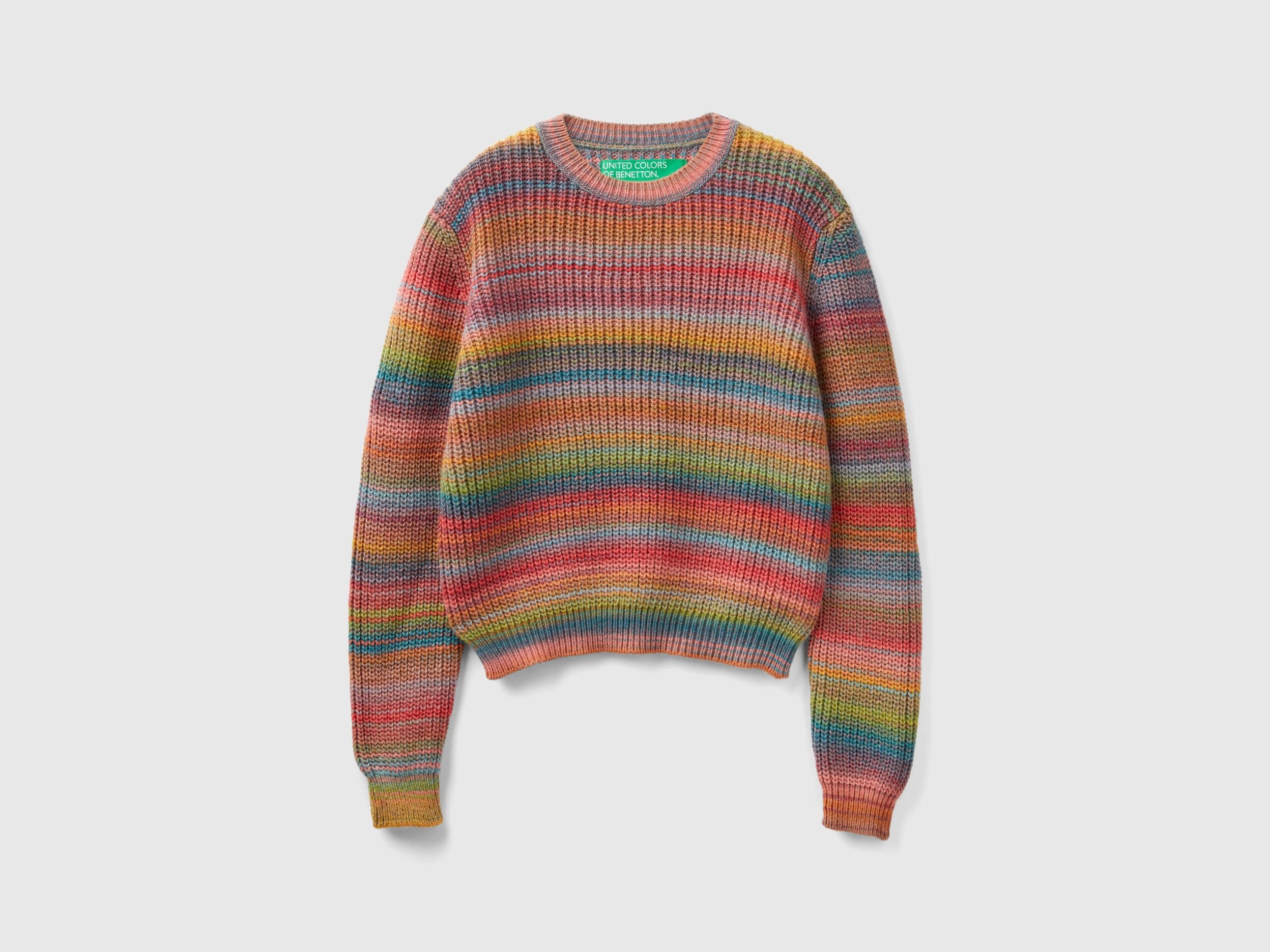 Multicolor striped sweater clearance