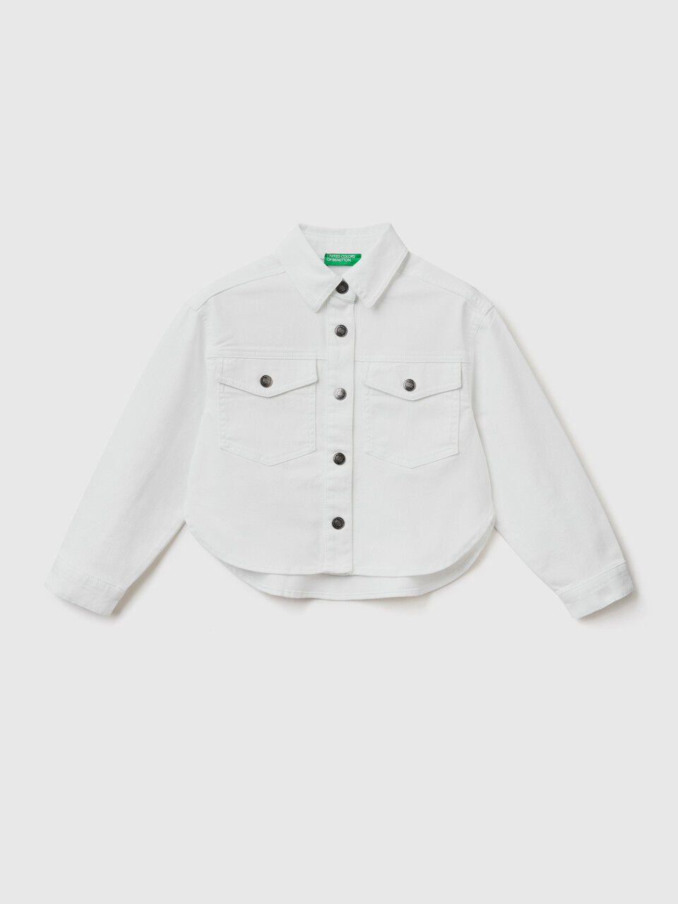 White jean jacket new arrivals juniors