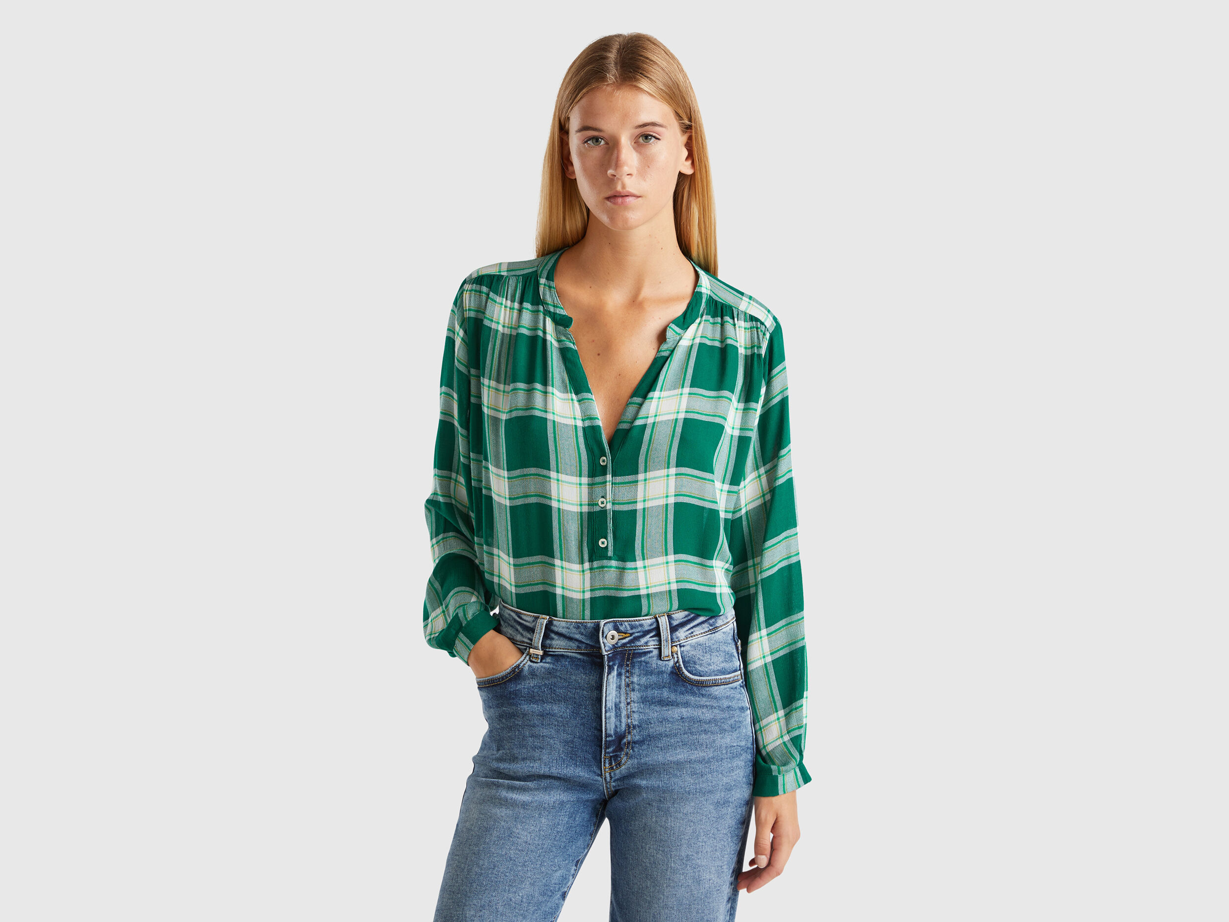 24SS SOPHNET SHEER CHECK B.D SHIRT シャツ M - メルカリ