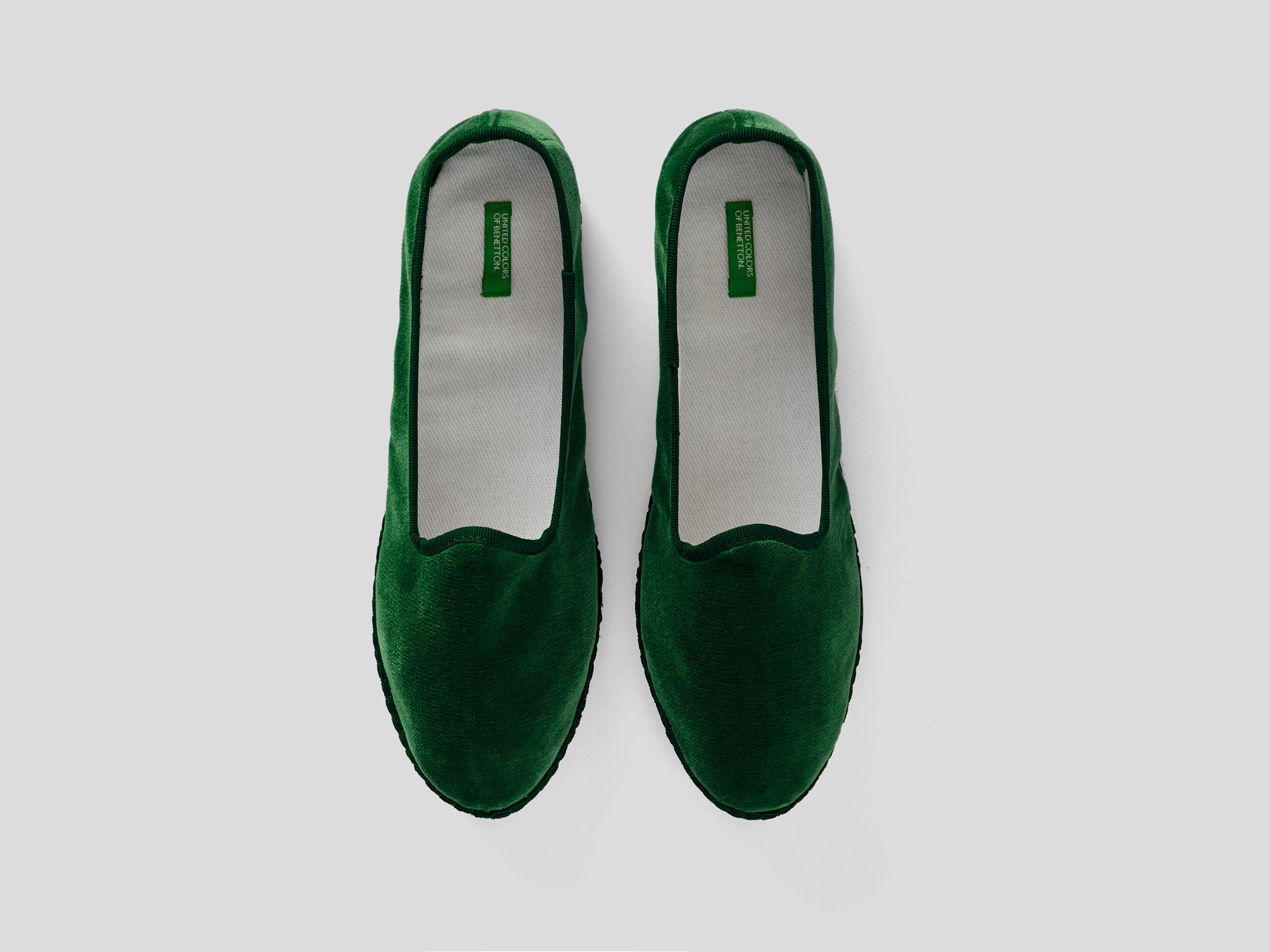 Green sales velvet slippers