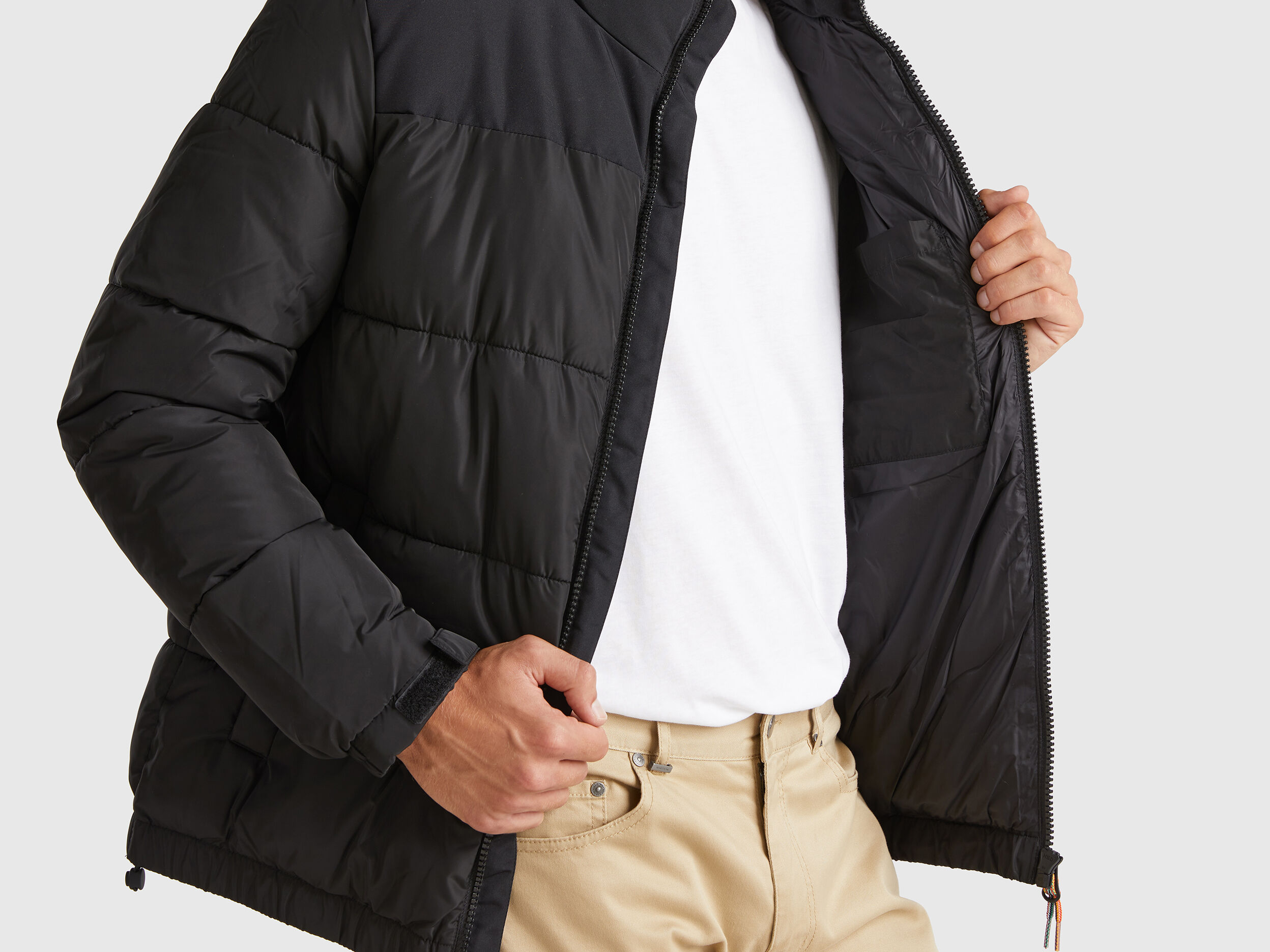 Color block padded jacket top