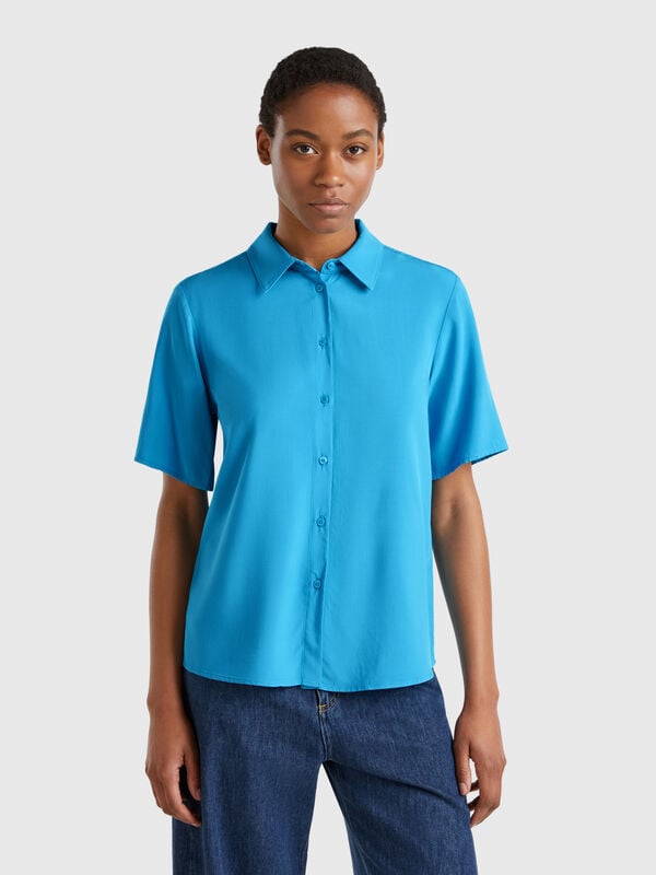 3/4 sleeve shirt in viscose Women