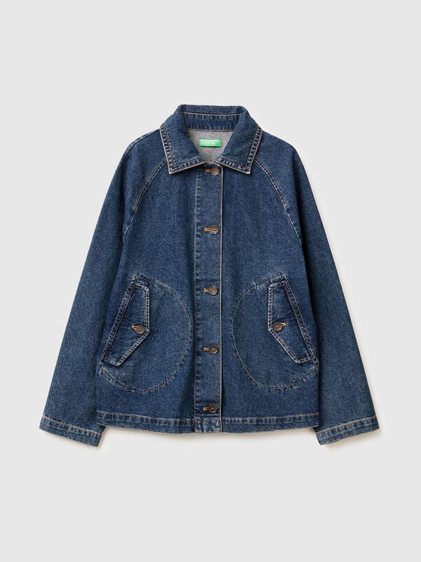 Short denim trench coat Short denim trench coat Women