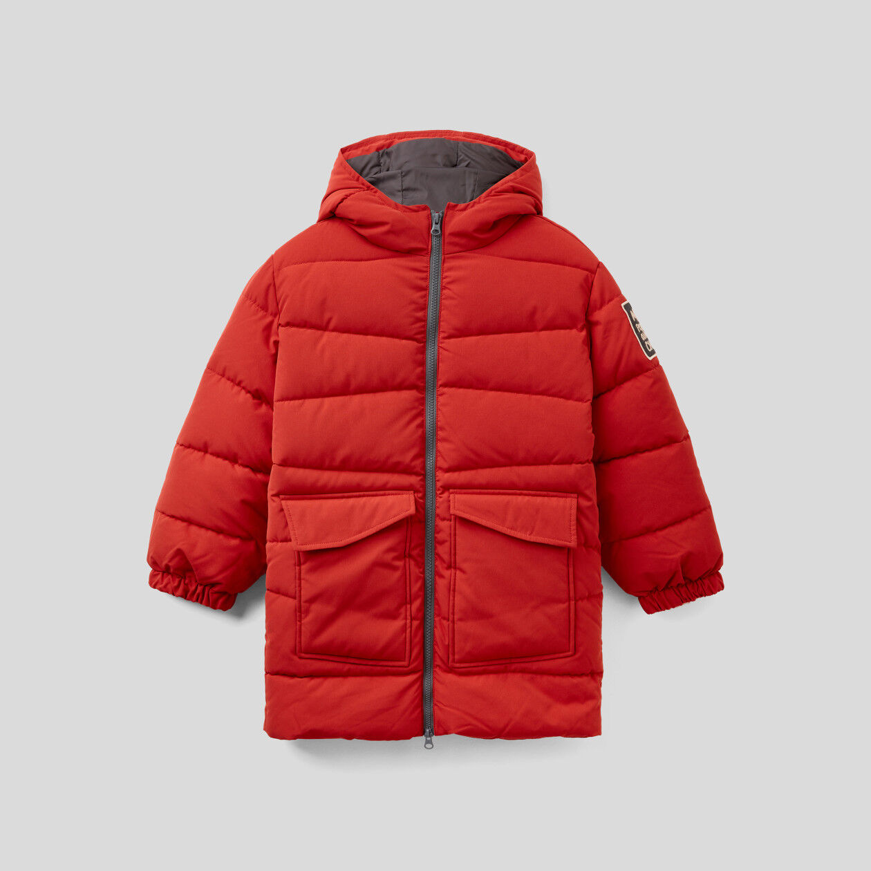 Longline puffer jacket discount with hood benetton