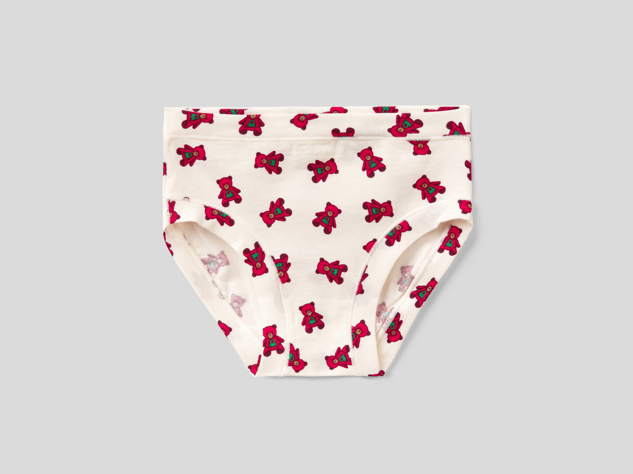 Teddy bear underwear in super stretch organic cotton Creamy