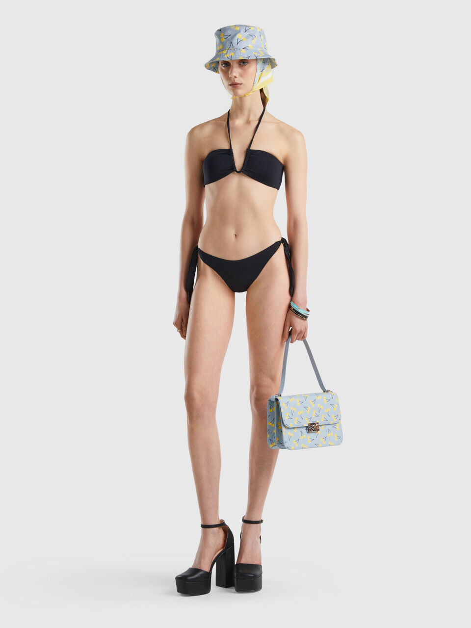 Padded bandeau bikini top in ECONYL®