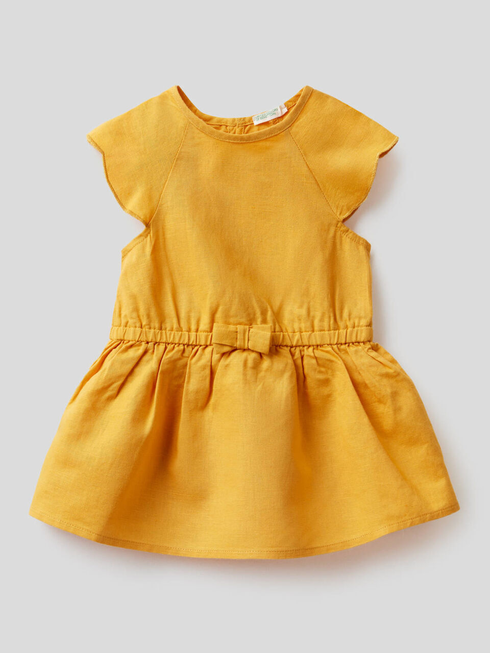 Vestido de lino mixto image number null