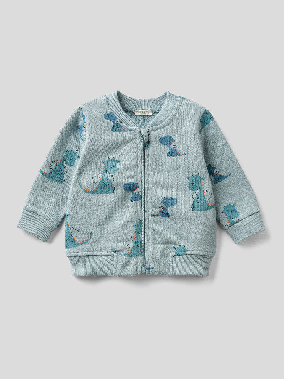 Patterned sweatshirt in pure organic cotton