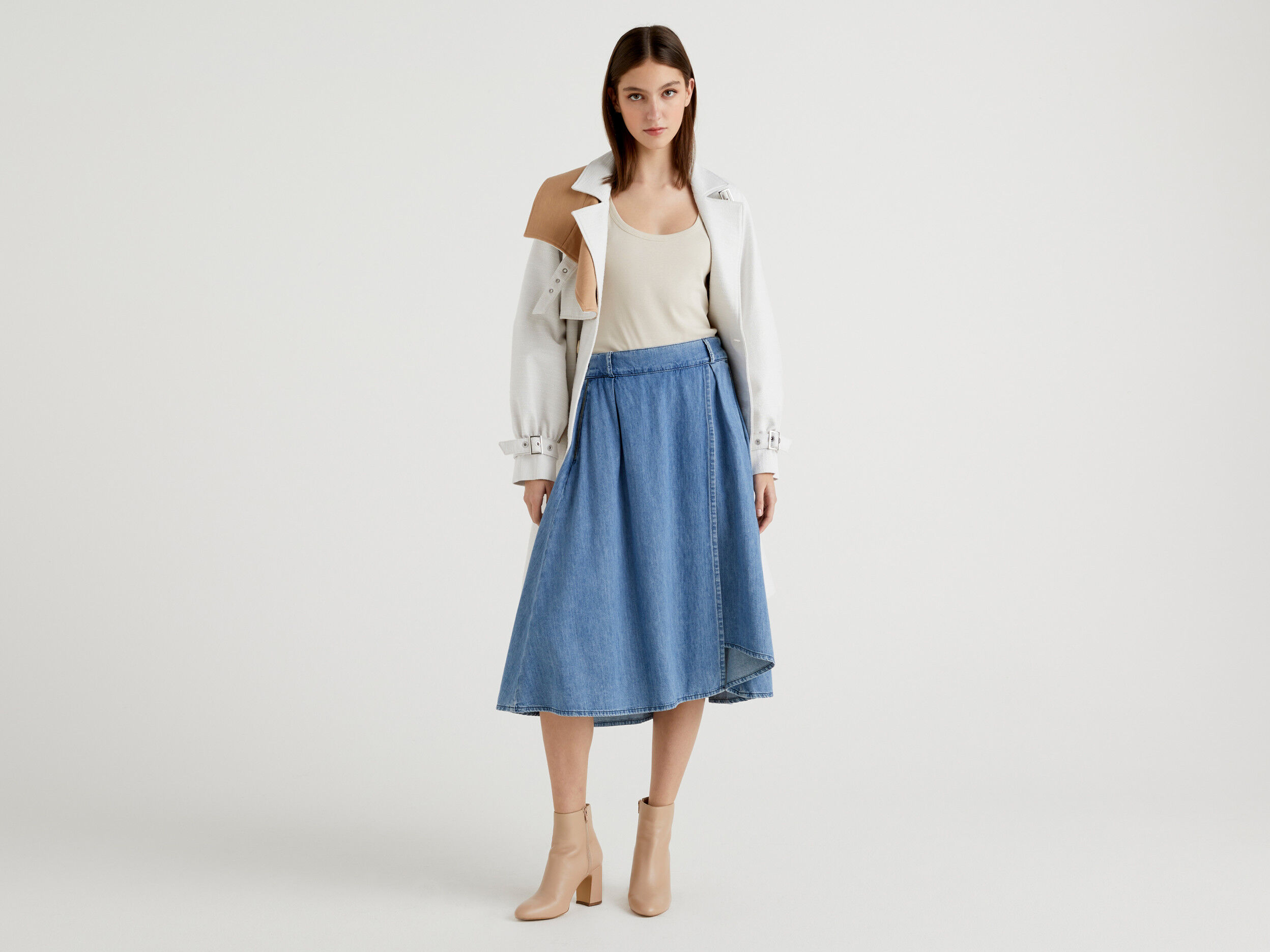 Gonna jeans benetton top