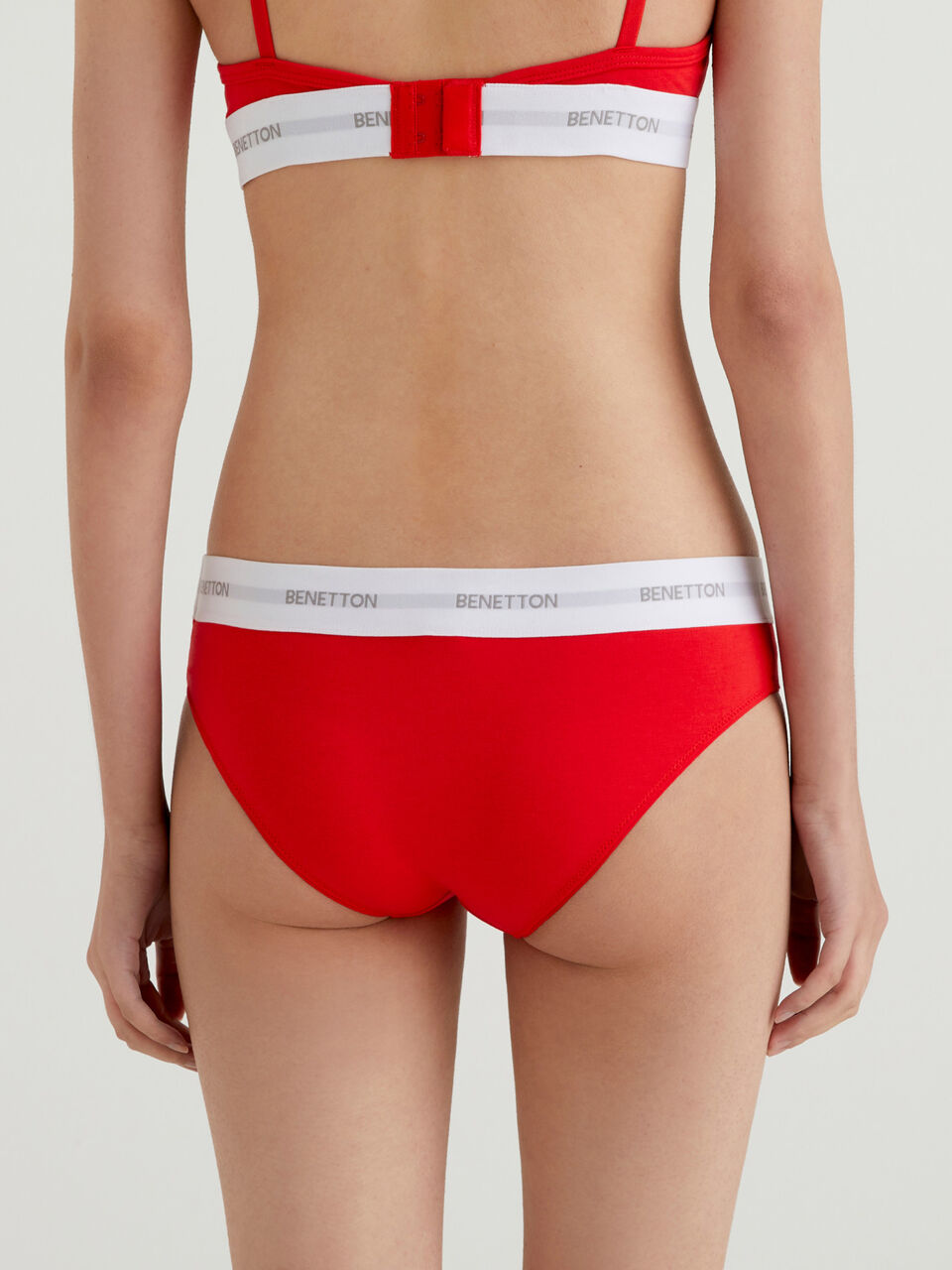 Red underwear in stretch organic cotton - Red
