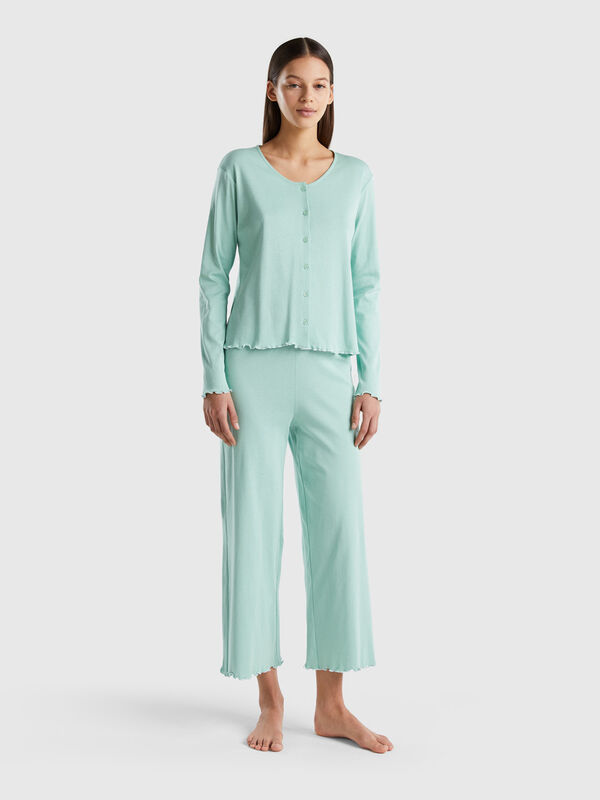 Pyjamas in long fiber cotton Women