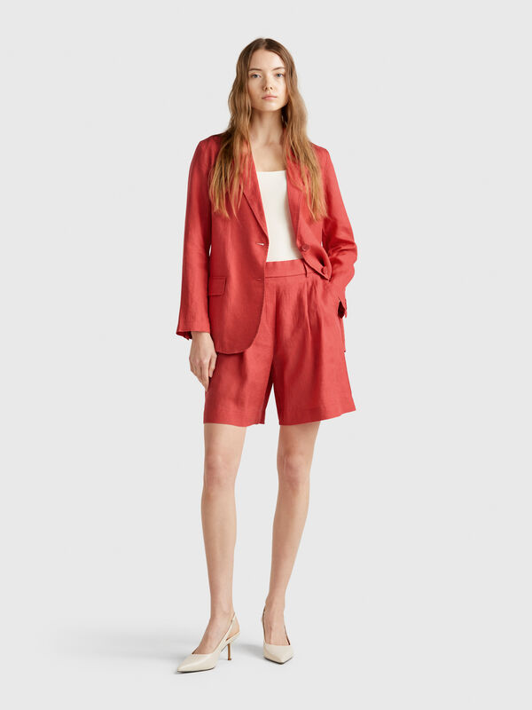 Bermudas 100% lino Mujer