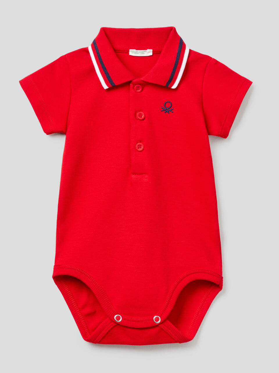 Bodysuit polo in organic cotton image number 1