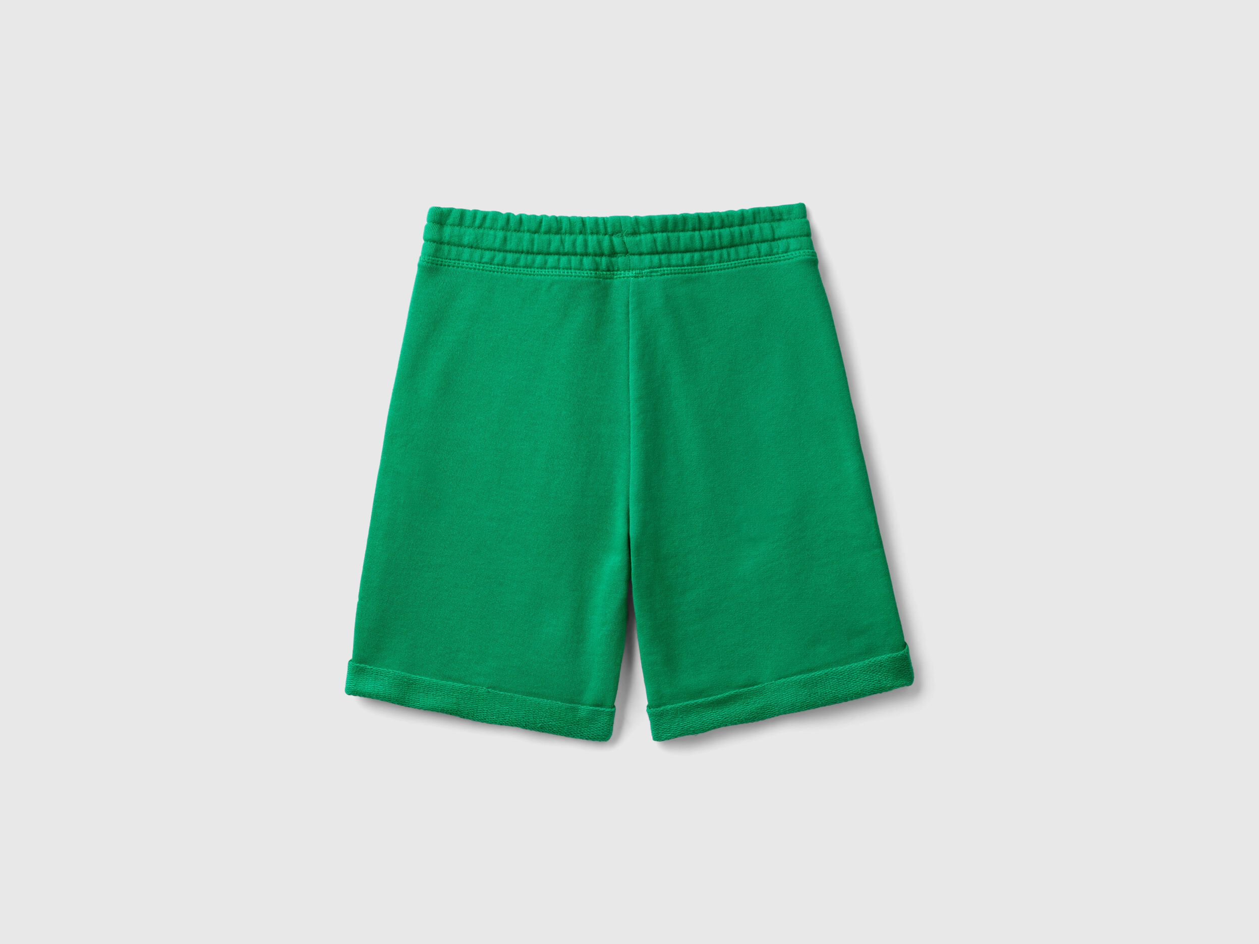 ショートパンツ MSGM FANTASTIC GREEN ORGANIC COTTON BERMUDA SHORTS Boy's green cotton Bermuda shorts Okaïdi & Obaïbi
