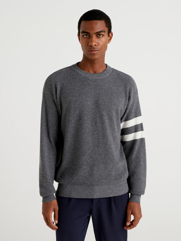 Sweater in cashmere and wool blend Men