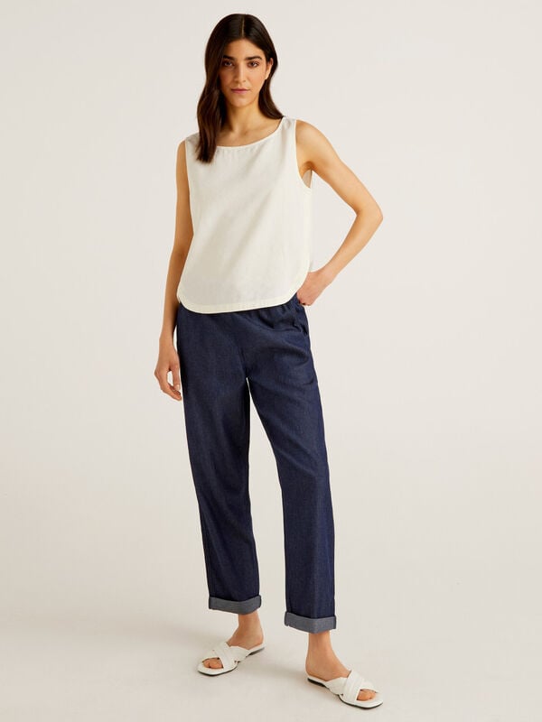 Trousers in chambray Women