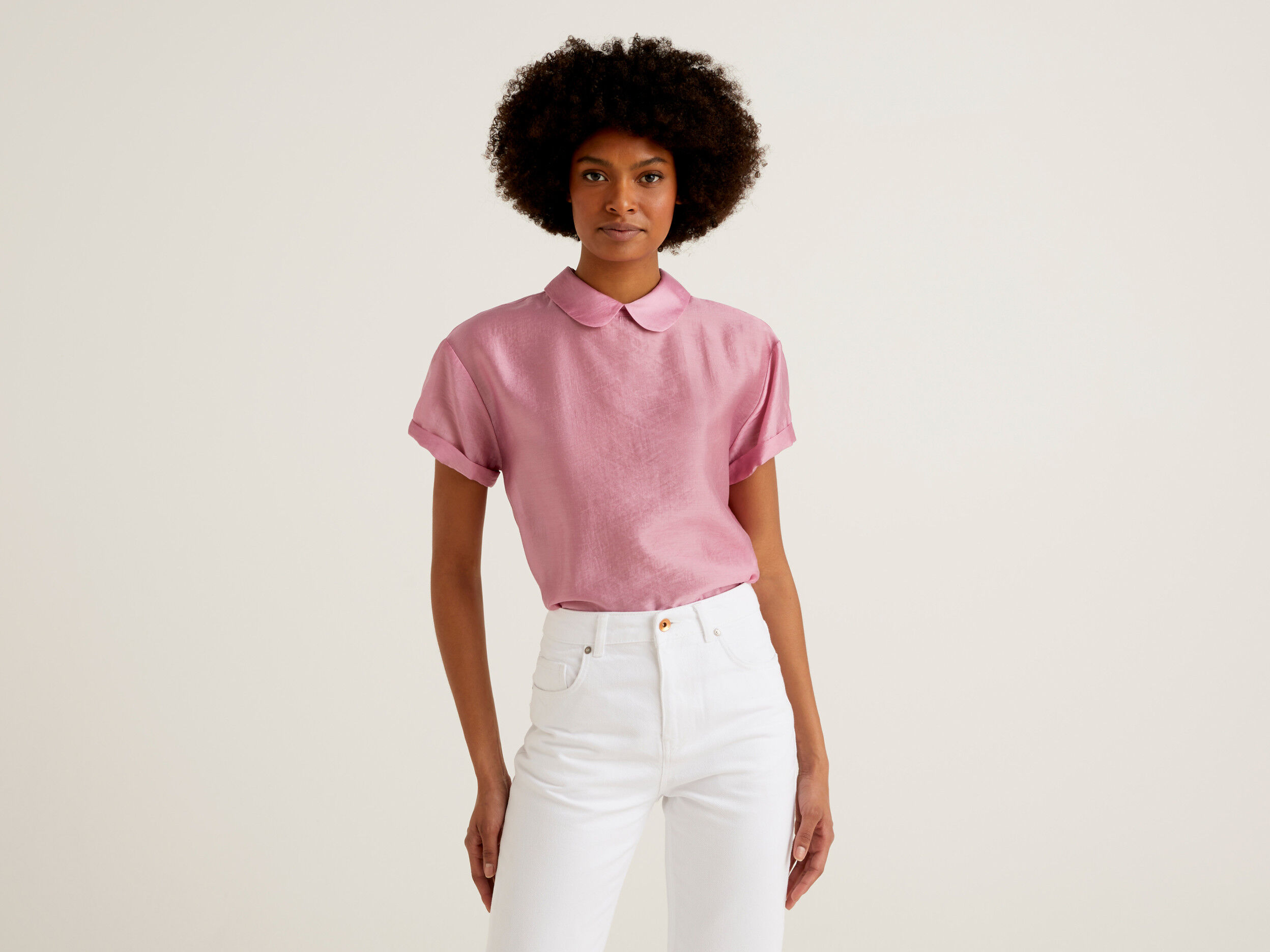 Round collar blouse online
