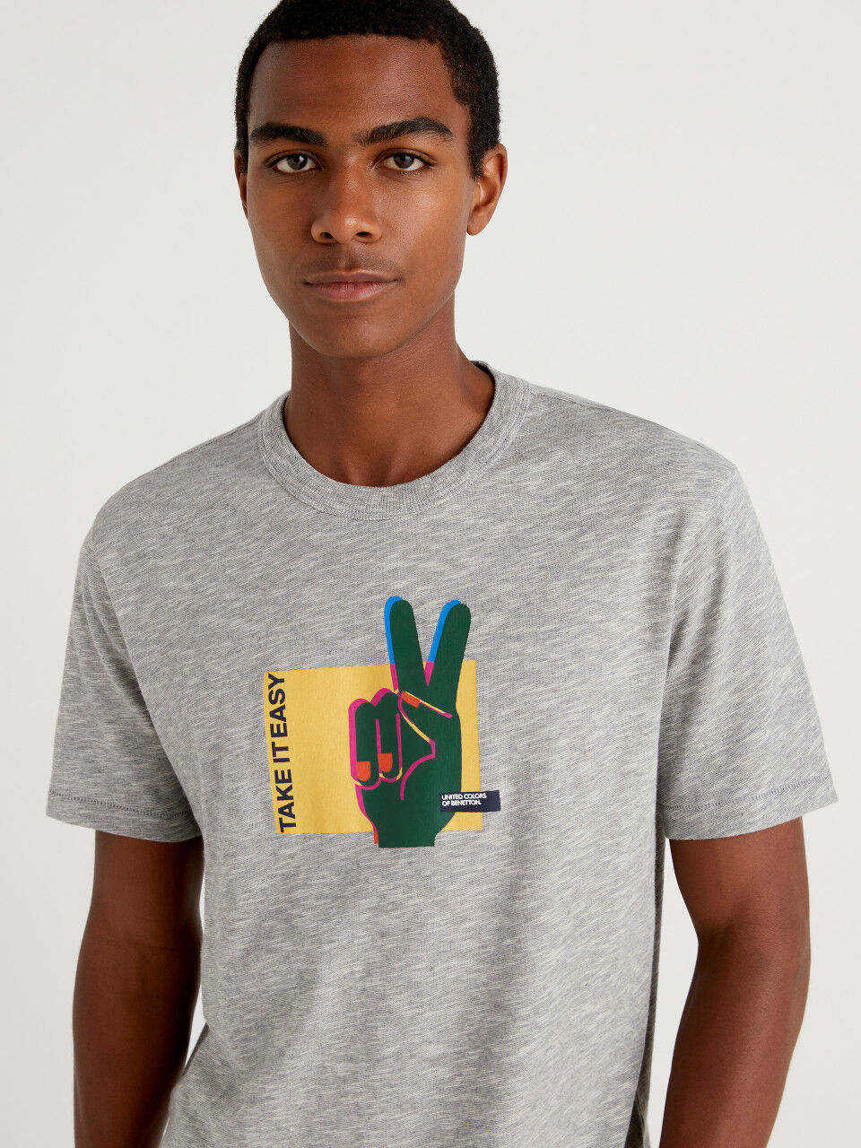 Gray t shirt with print hot sale