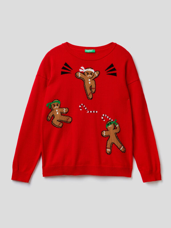 Sweater with Christmas inlay Junior Boy