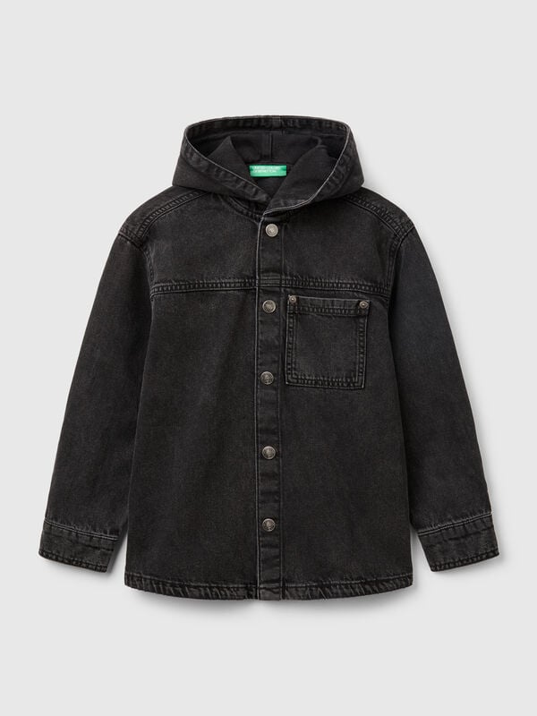 Camisa vaquera con capucha Niño