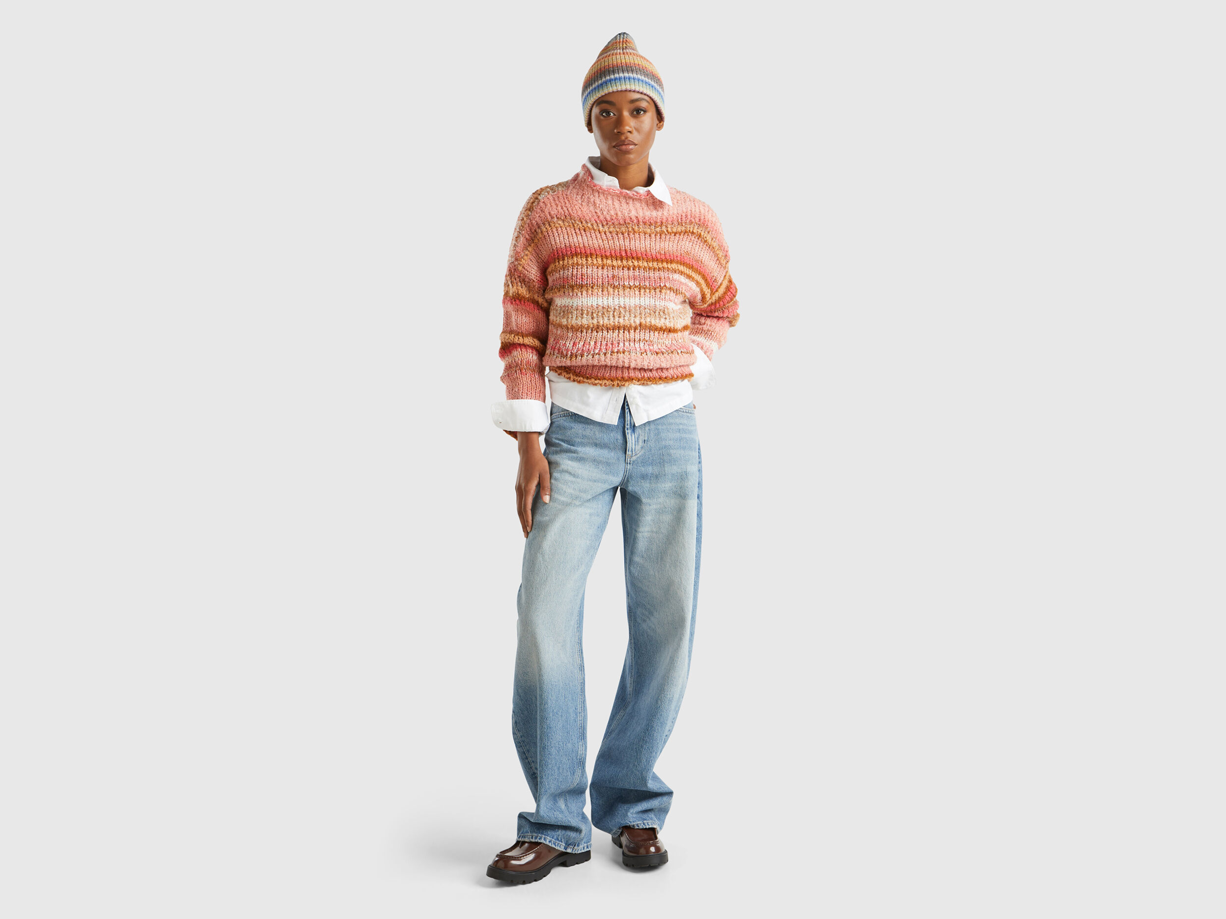 Multicolor sweater in wool blend - Multi-color | Benetton Multicolor sweater in wool blend - Multi-color | Benetton