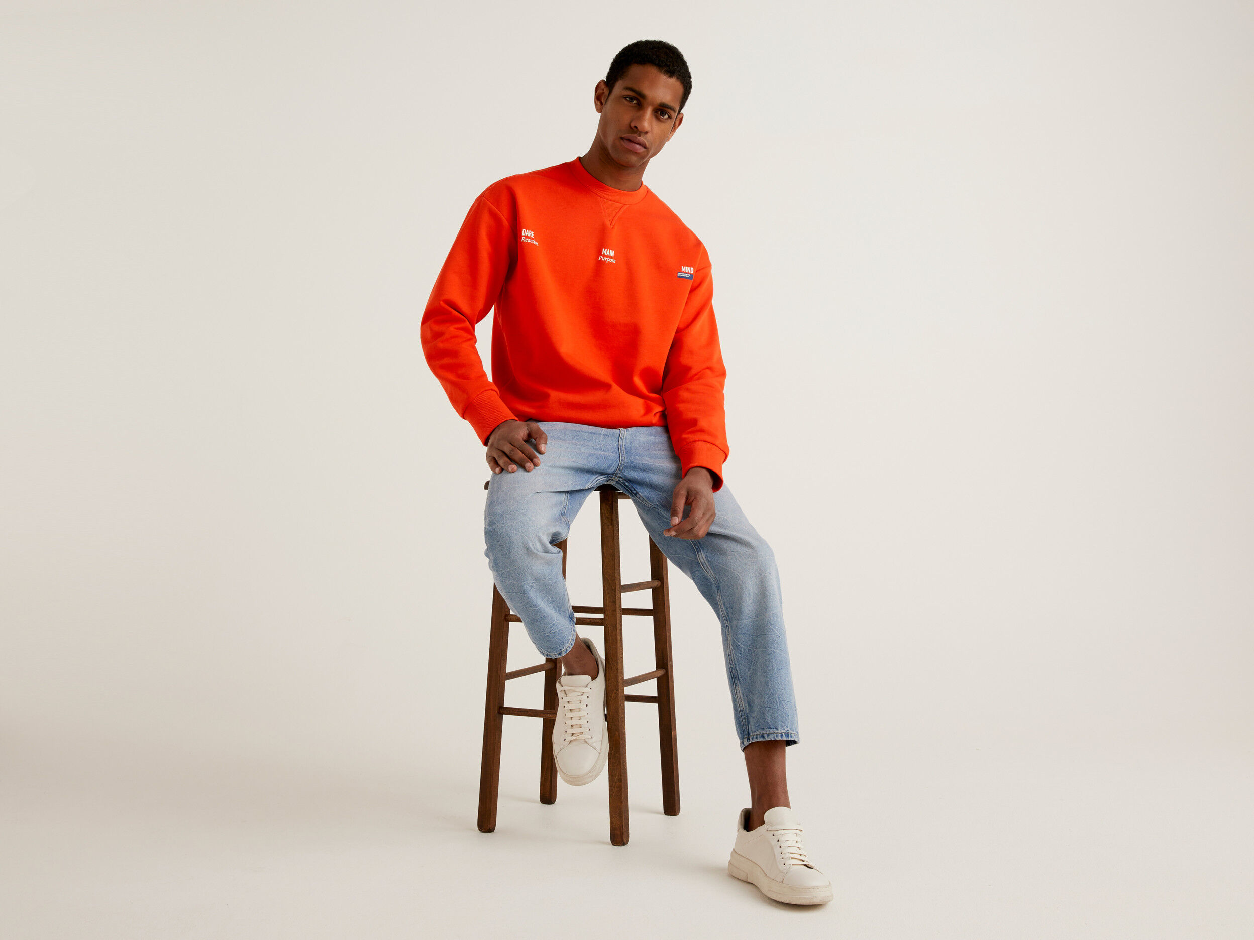 Orange crewneck sales