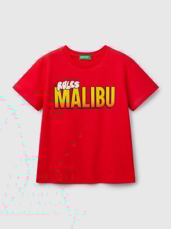 T-shirt in cotton with print Junior Boy