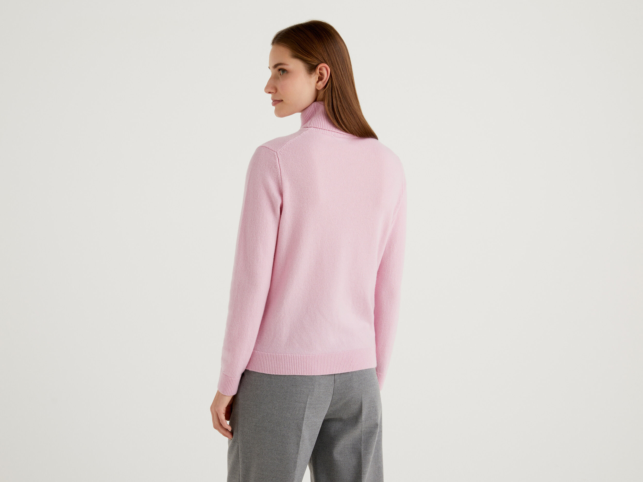 Pink cashmere turtleneck store