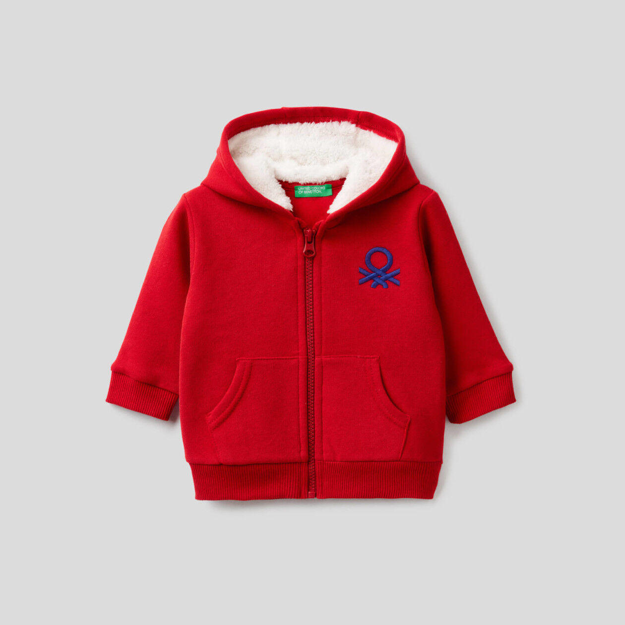 red fleece lined hoodie