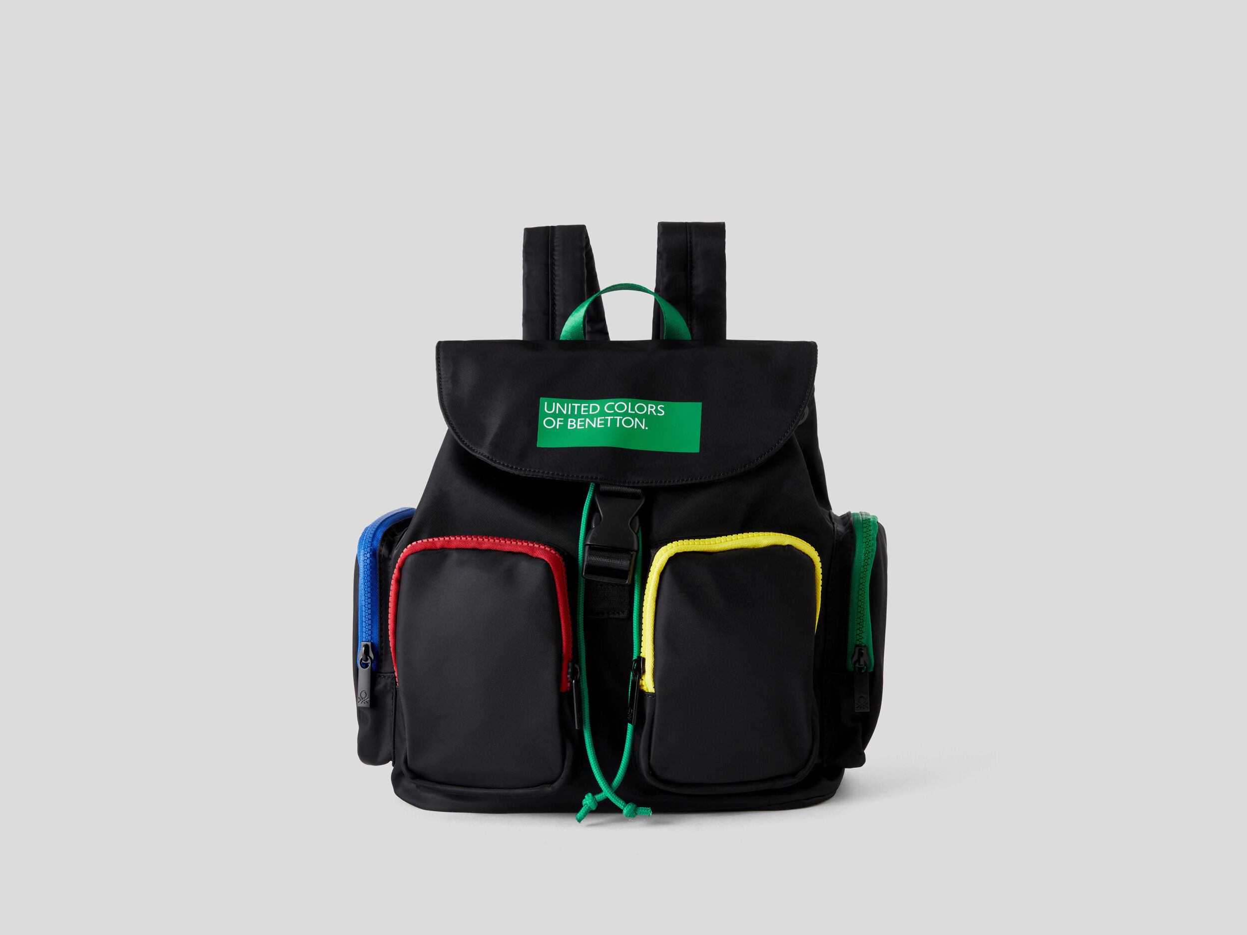 Mochila multibolsillos Negro Benetton