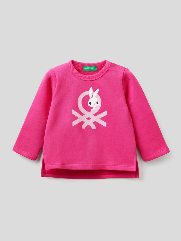 Sweatshirt in organic cotton with logo Junior Girl