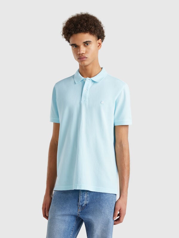 Turquoise regular fit polo Men