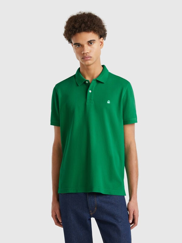 Polo regular fit verde Hombre
